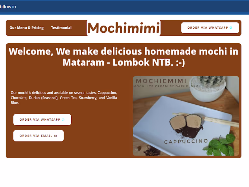 Cover image for Discover Delicious Mochi Website, Made with Love and Webflow