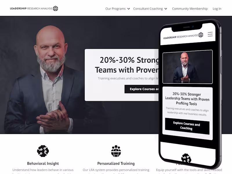 Cover image for Leadership Training - CEOs and Teams | LRA Leadership System