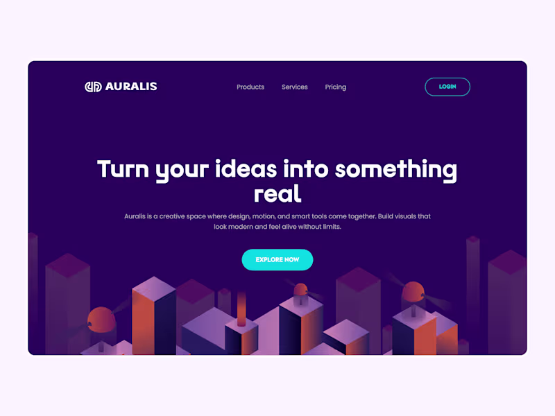 Cover image for 🌌 Auralis - Design that feels alive Not just another landin...