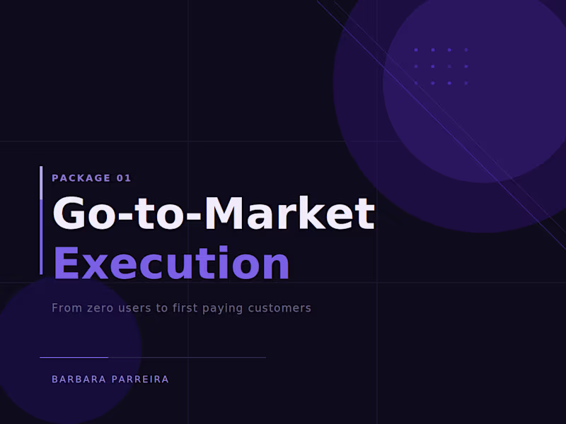 Cover image for Go to Market for early stage products