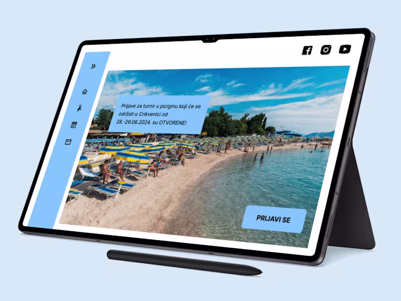 Cover image for Redesign of a picigin tournament website