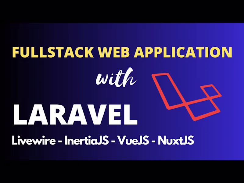 Cover image for I will help you create website / web-application in Laravel