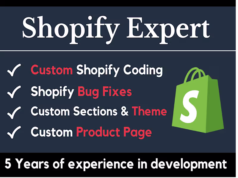 Cover image for Custom Shopify Theme Development from Figma Designs