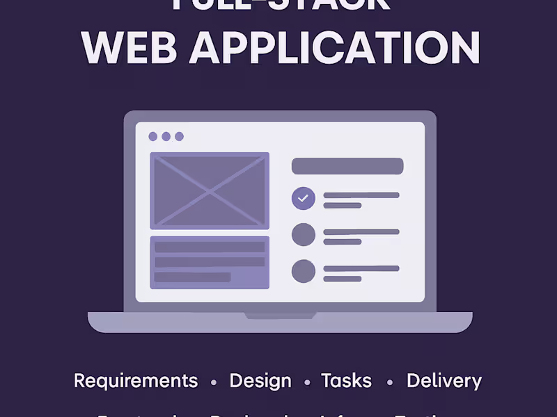 Cover image for Full-Stack Web & APP - Architecture, Backend, Front & Production