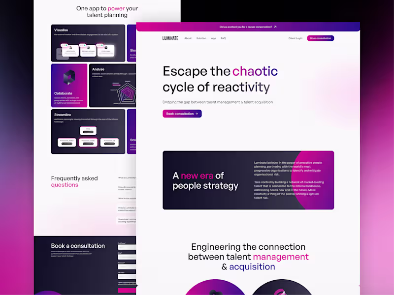 Cover image for Luminate - Framer Website Design and Development