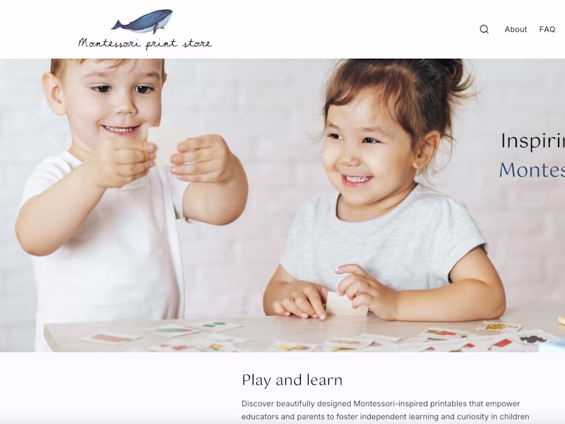 Cover image for Montessori Print Store