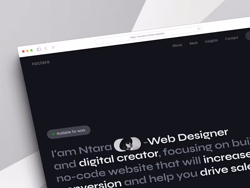 Cover image for Web Design + Framer Development