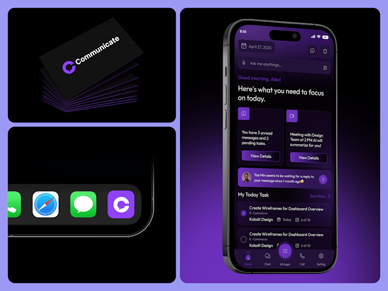 Cover image for Communication Mobile App Concept