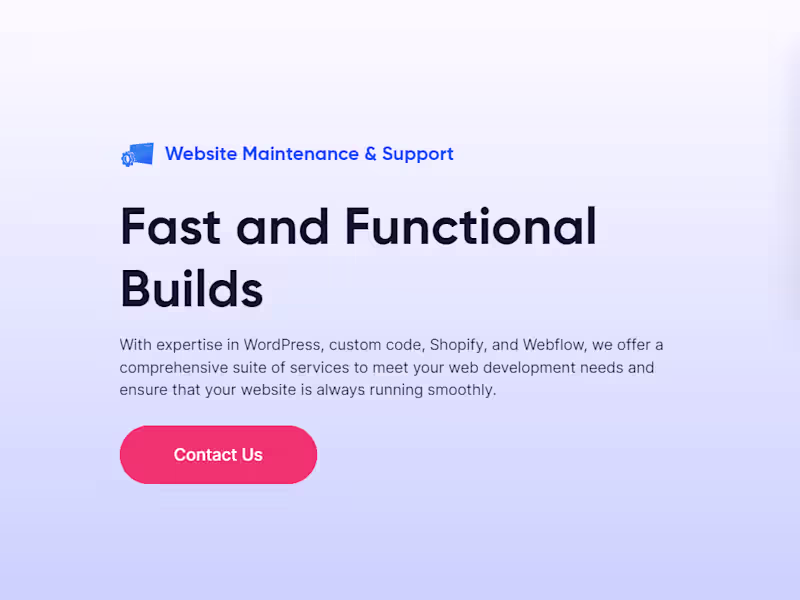 Cover image for Website Maintenance & Support