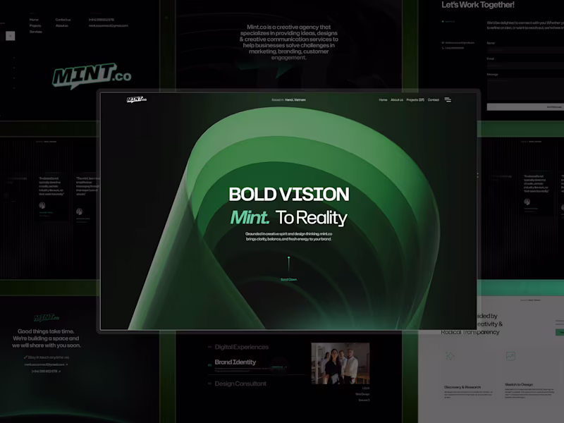 Cover image for Mint.co Creative Agency Website Design