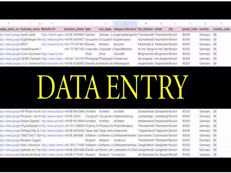 Cover image for I will be your accurate data entry,web research and convert file