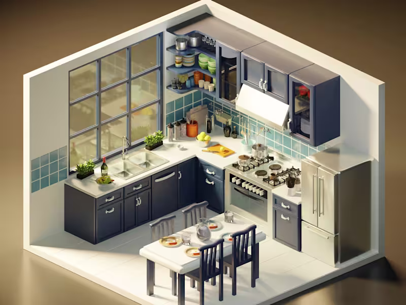 Cover image for Immersive 3D Isometric Interiors