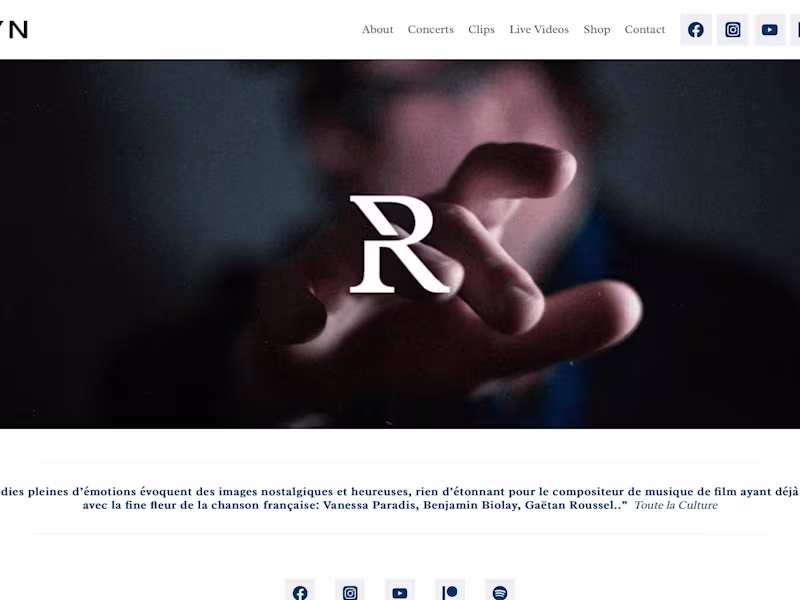 Cover image for Reyn Ouwehand - REYN - Pianist and Composer