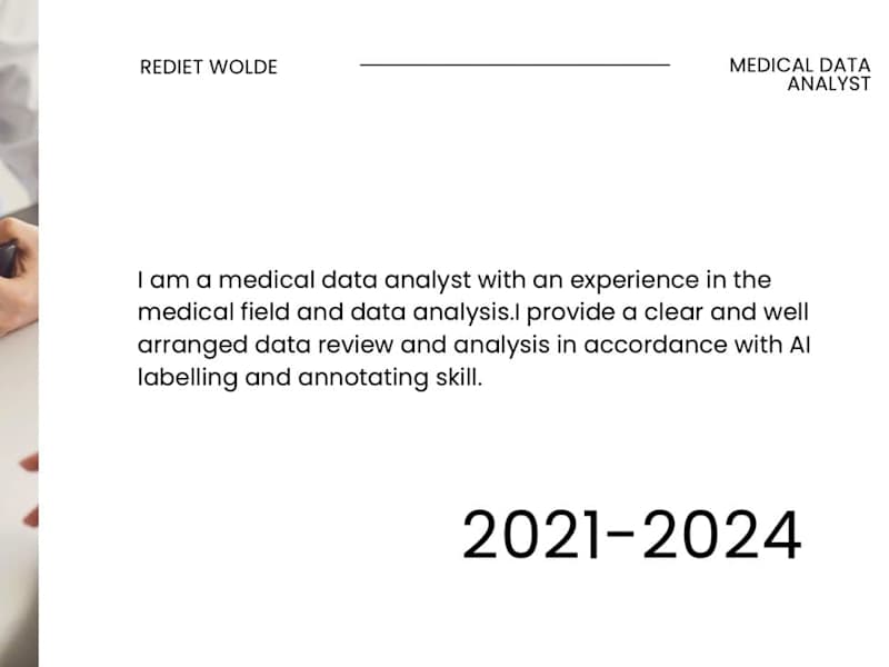 Cover image for Detail oriented Medical data analyst and content writer