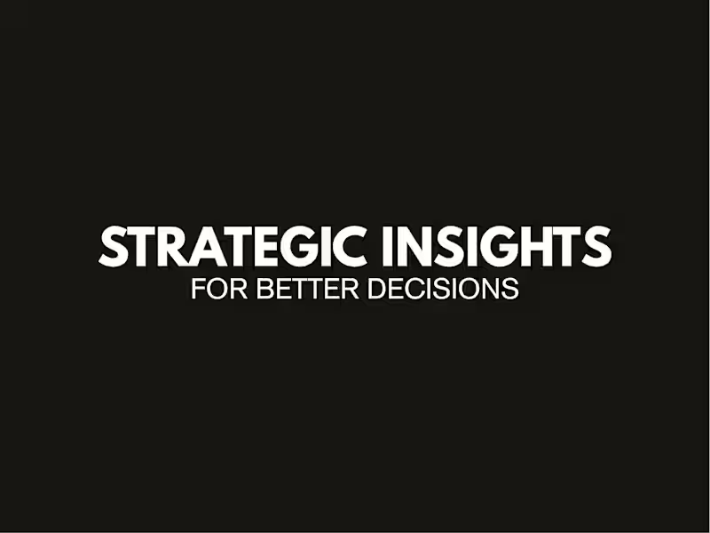 Cover image for Strategic market analysis & recommendations