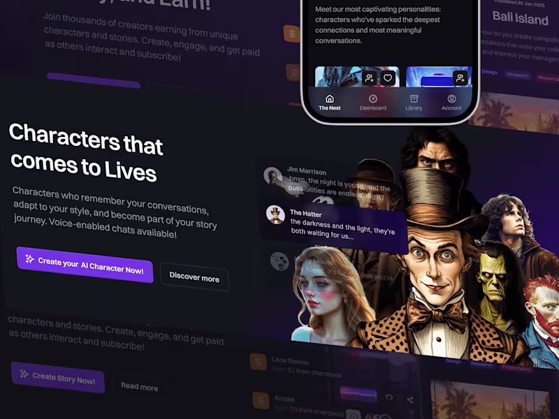 Cover image for Storynest.ai UI/UX Revamp for Interactive Storytelling