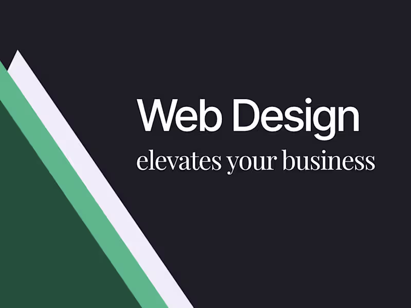 Cover image for Design a website that elevates your business and brand.