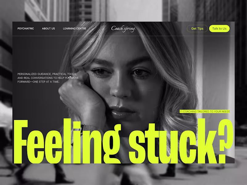 Cover image for Coach Spring Landing Page
This concept