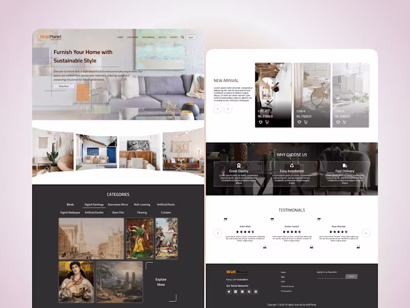 Cover image for Wall Planet Website Design