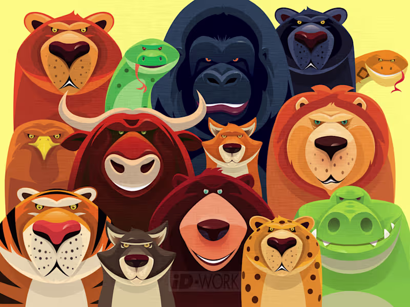 Cover image for vector animals illustration
