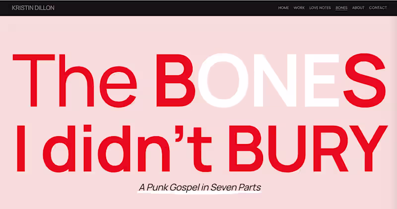 Cover image for The Bones I Didn’t Bury — Narrative & Visual System