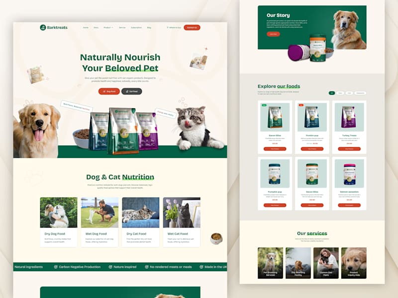 Cover image for Barktreats - Pet Care & Food Template