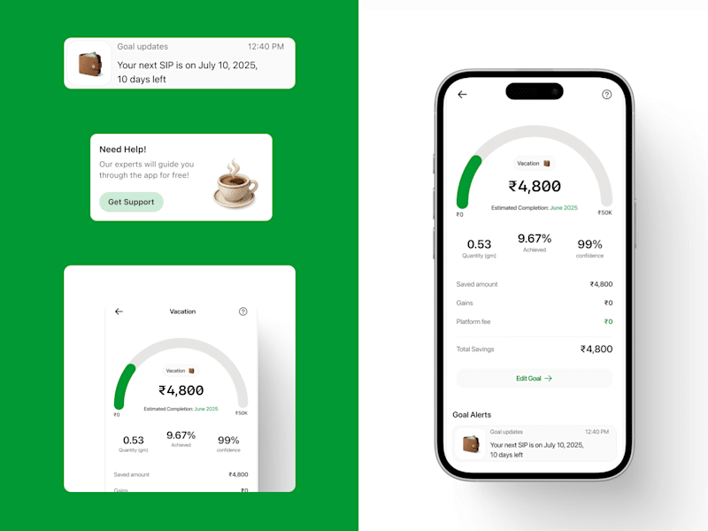 Cover image for Making Goal Based Savings Easier - Pluto Money Redesign