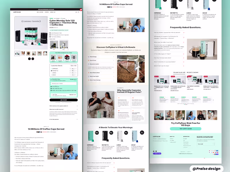 Cover image for  PDP Landing page designed on figma and  built on Replo.