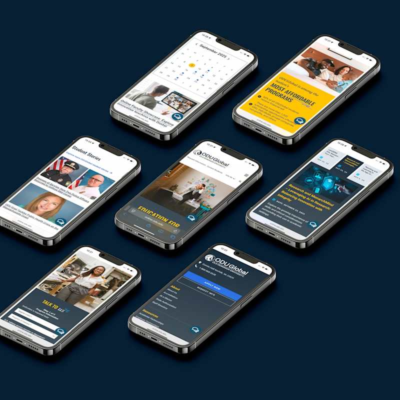 Cover image for Award winning website design for ODU Global University 