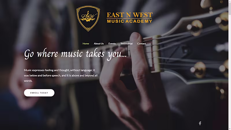 Cover image for Music Academy Website