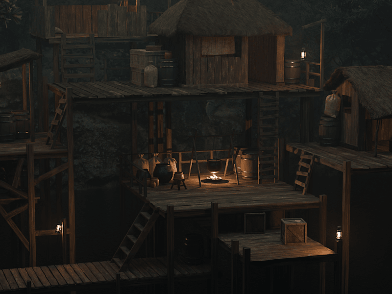 Cover image for Fisherman Village /  Blender 3d / 3D Art - YouTube
