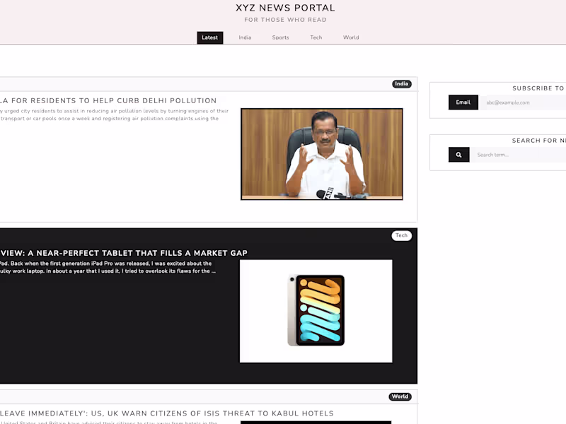 Cover image for News portal