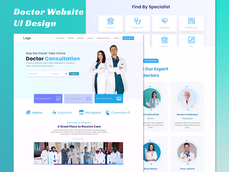 Cover image for Online Doctor Consultation Platform UI