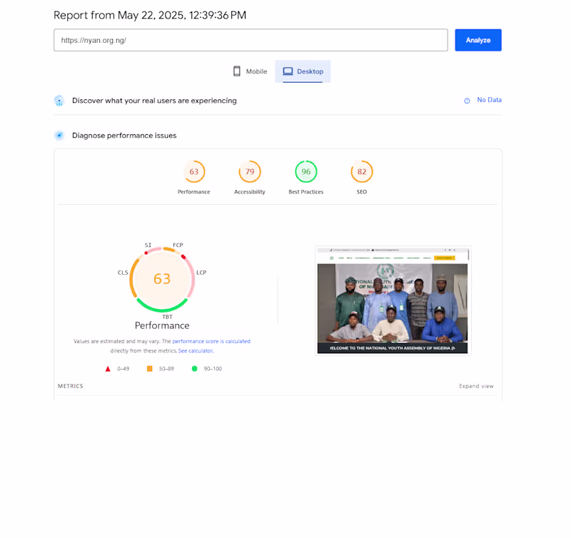 Cover image for NYAN - Web Performance & SEO Audit + Fixes