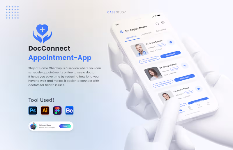 Cover image for Doctor Appointment App UI/UX Case Study :)