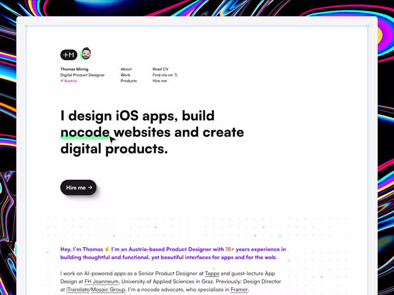 Cover image for Portfolio Website