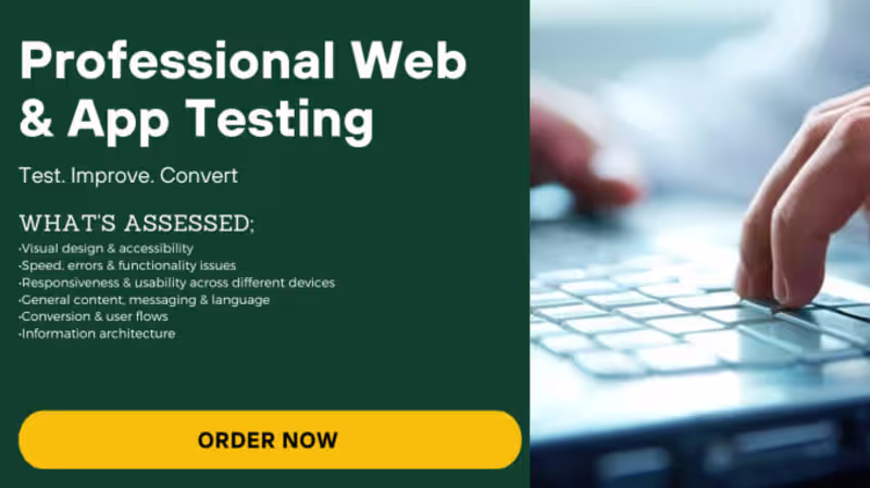 Cover image for I will be your website tester