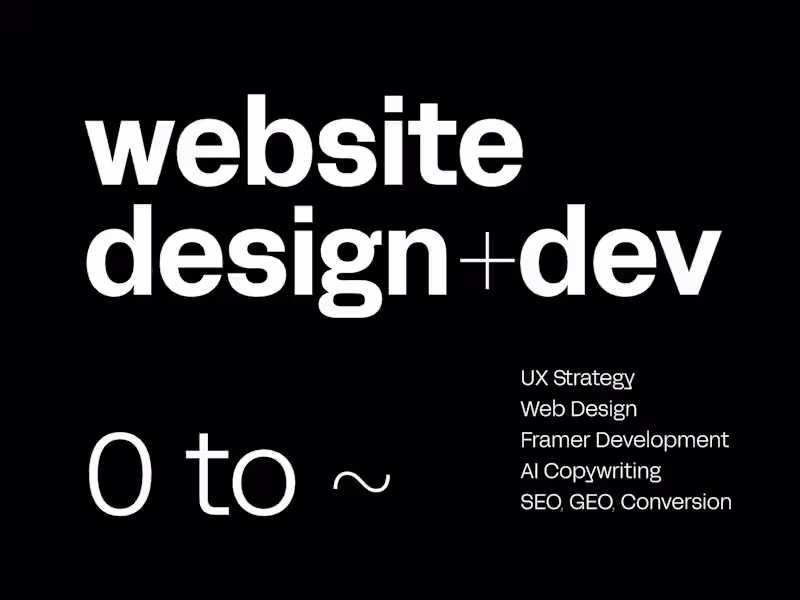 Cover image for Website Design & Framer Development