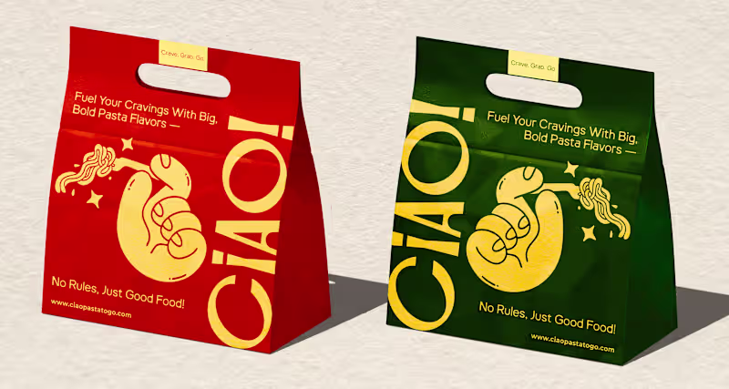 Cover image for CIAO! Pasta-To-Go Branding and Packaging