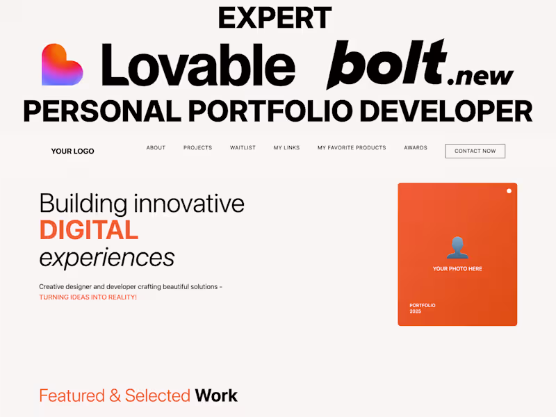 Cover image for Expert Lovable or Bolt Website Development