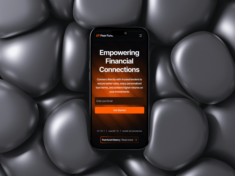 Cover image for Peerfund – P2P Lending Platform Website Design