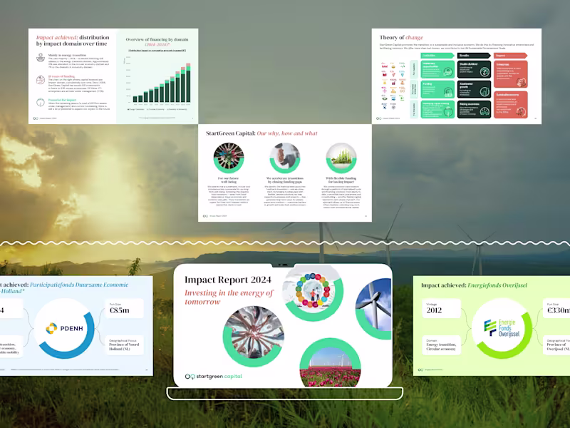 Cover image for Impact Report Design for StartGreen Capital