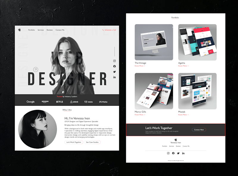 Cover image for Modern Minimalist Portfolio UI/UX Design