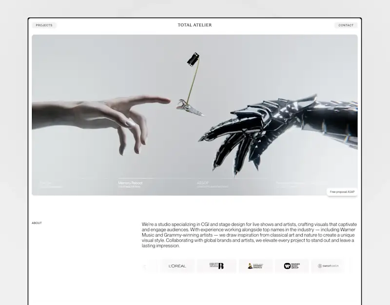 Cover image for CG / 3D Studio Web Design | Framer Website