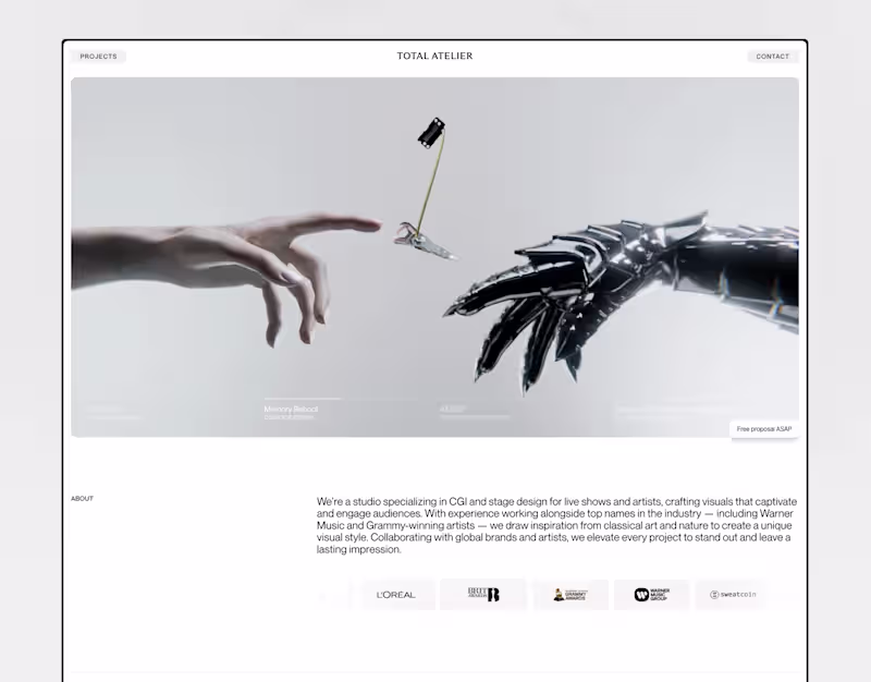 Cover image for CG / 3D Studio Web Design | Framer Website