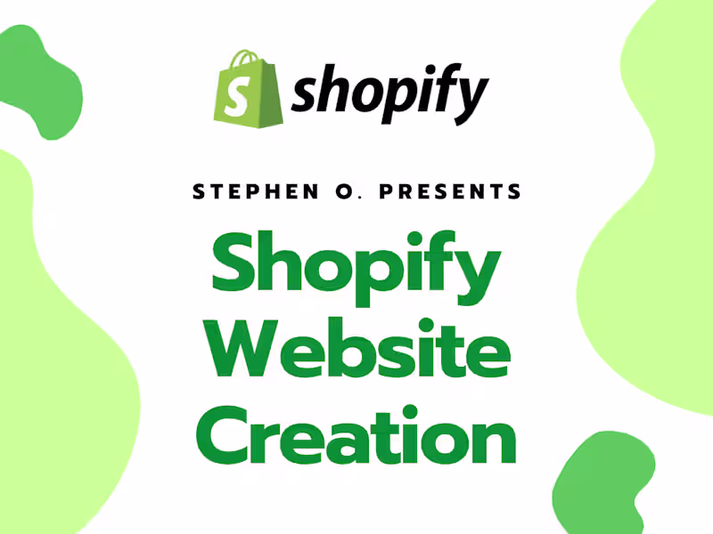Cover image for Shopify Website Design & Setup