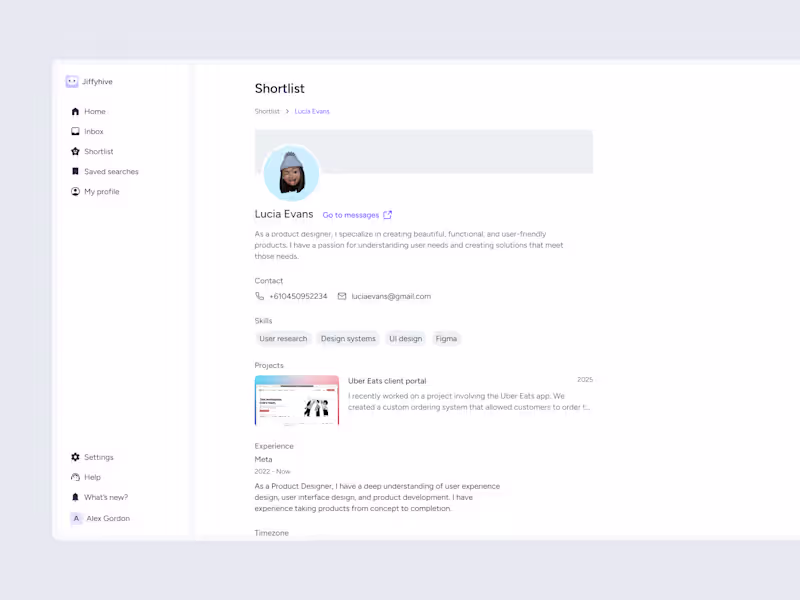 Cover image for Jiffyhive: Client profile of an