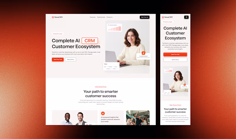 Cover image for CRM Landing Page Design