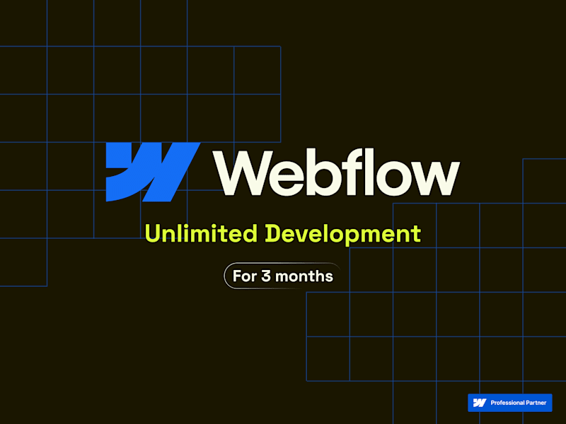 Cover image for 3 Month Unlimited UI/UX design & Webflow development 
