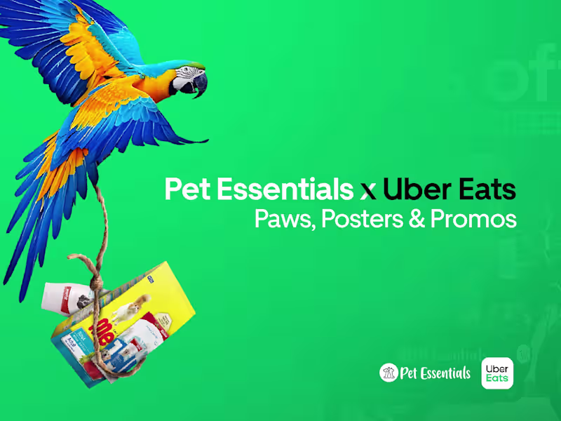 Cover image for Pet Essentials x Uber Eats – Discount Campaign Poster